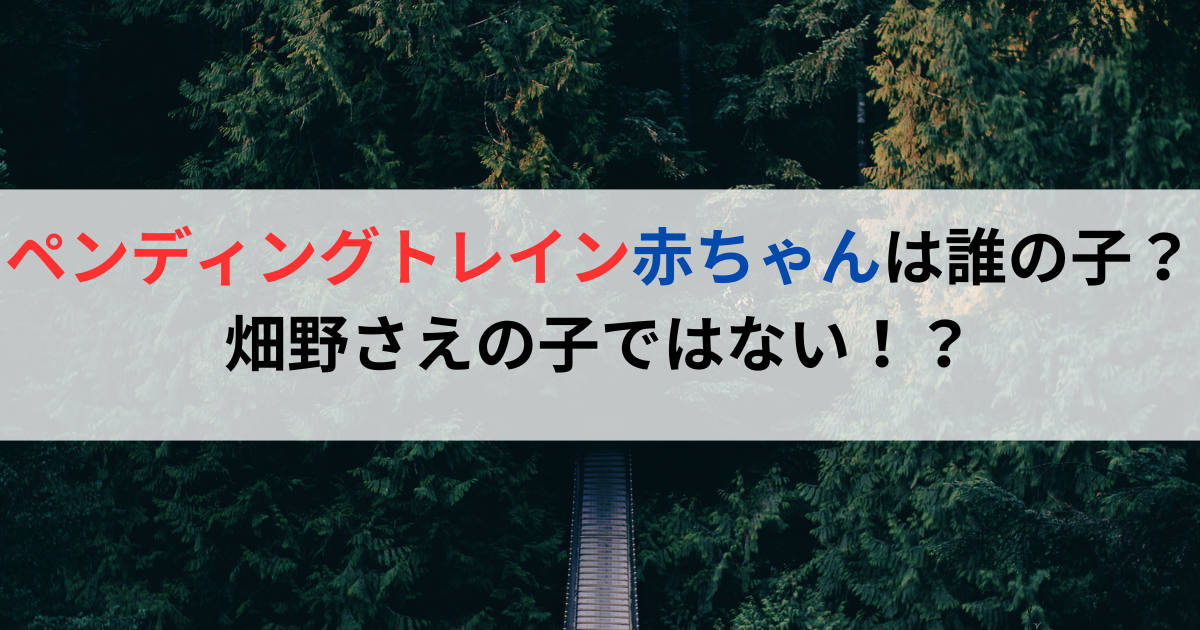 ペンディングトレイン赤ちゃんは誰の子？畑野さえの子ではない！？